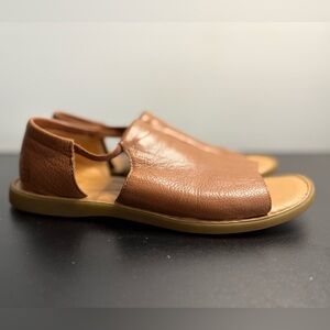 Born Women's Cove Modern Brown Leather Open-Toe Slingback Sandals